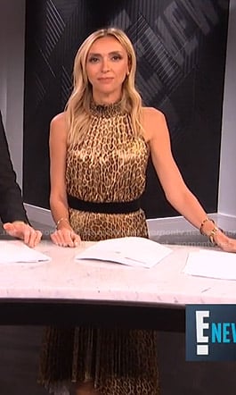 Giuliana's leopard pleated dress on E! News