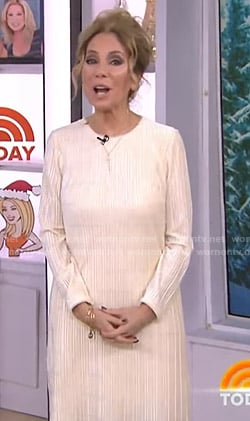Kathie's white pleated dress on Today