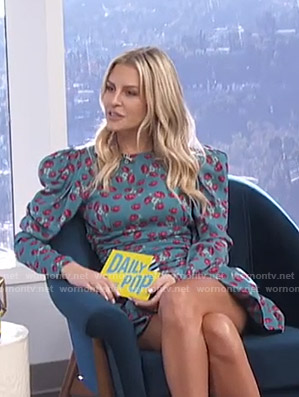 Morgan's blue printed mini dress on E! News Daily Pop