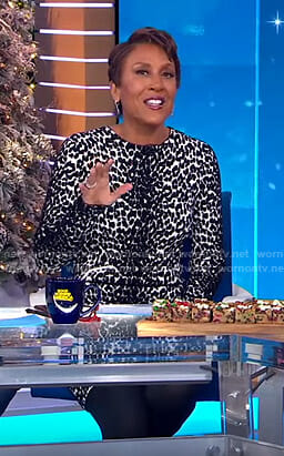 Robin's white leopard dress on Good Morning America
