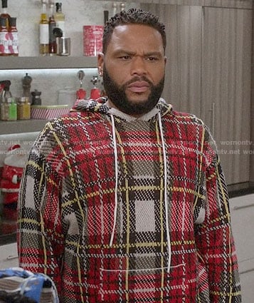 Andre's plaid hoodie on Black-ish