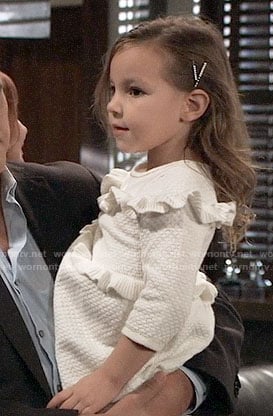 Avery's white ruffled dress on General Hospital