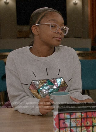 Diane's sequin diamond sweatshirt on Black-ish
