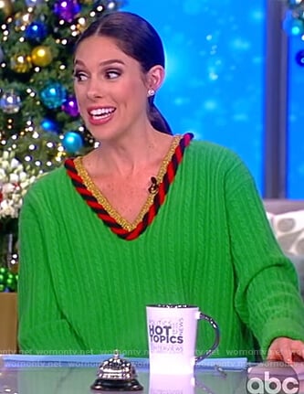 Abby's green v-neck sweater on The View