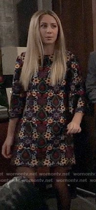 Josslyn's floral embroidered shift dress on General Hospital