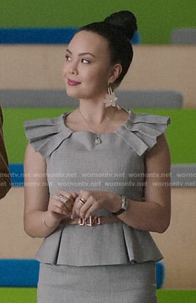 Lainey's grey peplum dress on Charmed