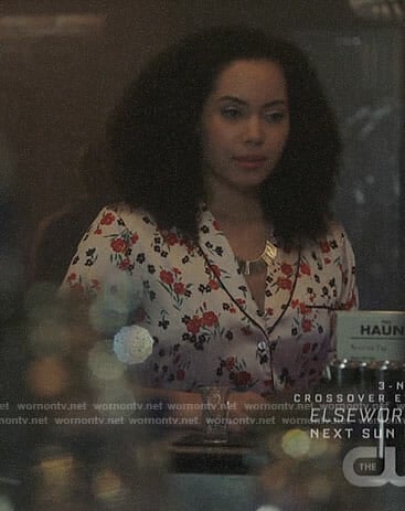 Macy's white floral shirtdress on Charmed