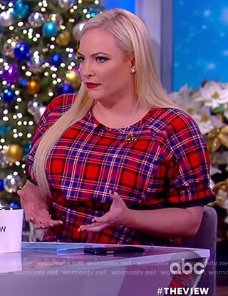 Meghan's red plaid dress on The View