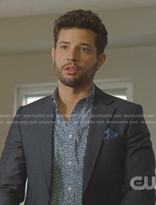 Sam's blue leopard shirt on Dynasty