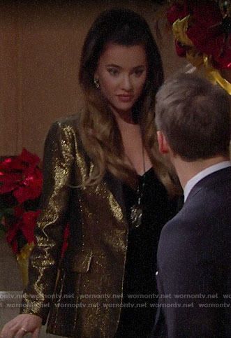 Steffy's gold blazer on The Bold and the Beautiful