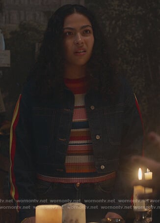 Molly's striped top and denim jacket on Marvel's Runaways