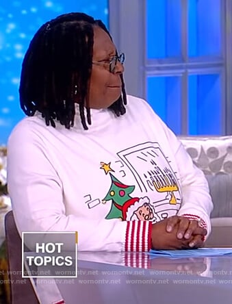 Whoopi's white Christmas sweater on The View