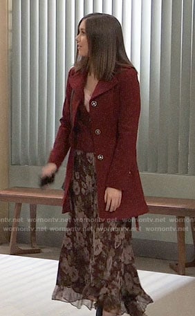 Willow's floral midi skirt on General Hospital
