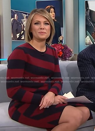 Dylan's striped asymmetric dress on Today