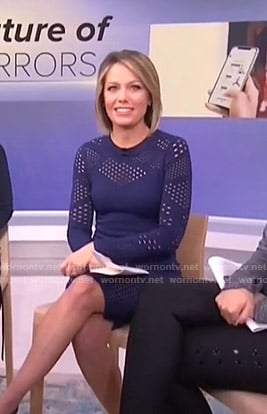 Dylan's blue eyelet long sleeve dress on Today