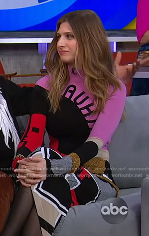 Emily Arlook's Bauhaus knit dress on GMA Day