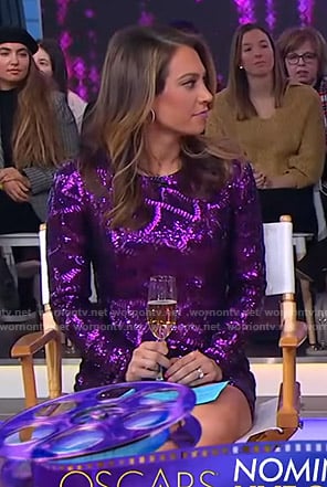 Ginger's purple sequin mini dress on Good Morning America