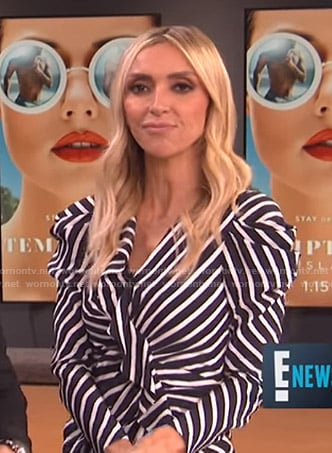 Giuliana's striped ruffled mini dress on E! News