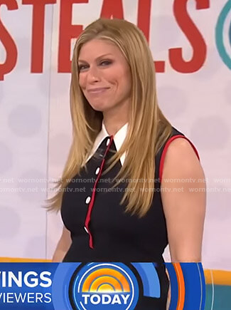 Jill's black sleeveless collared mini dress on Today