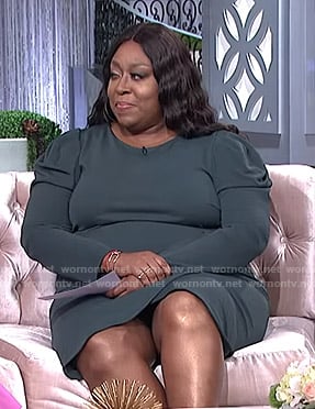 Loni's green puff sleeve dress on The Real