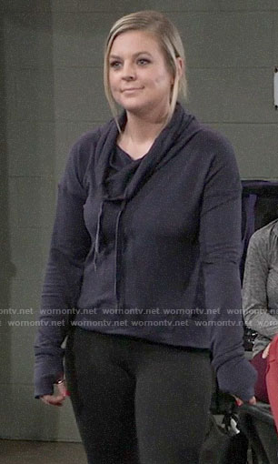 Maxie's navy sweatshirt on General Hospital