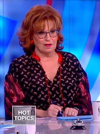 Joy's paisley print blouse on The View