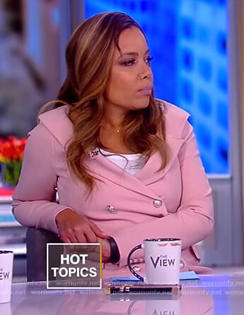 Sunny's pink double breasted blazer on The View