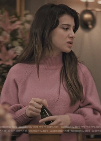 Ali's pink knit sweater on Madam Secretary