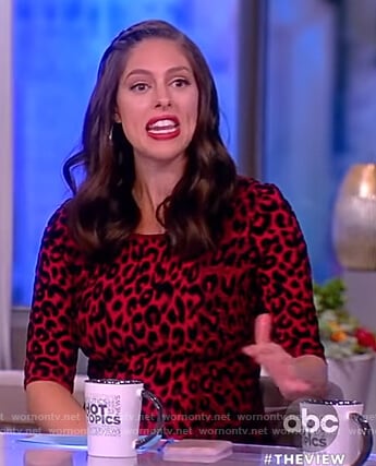 Abby's red leopard print dress on The View