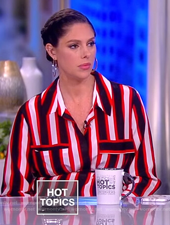 Abby's striped shirt dress on The View
