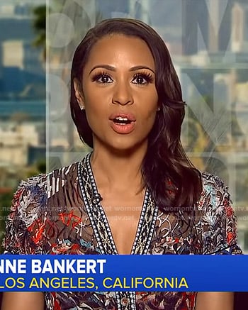 Adrienne's embroidered v-neck sheer dress on Good Morning America