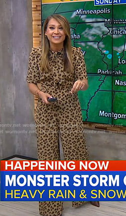 Ginger's leopard print jumpsuit on Good Morning America