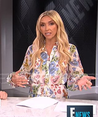 Giuliana white floral dress with tassels on E! News