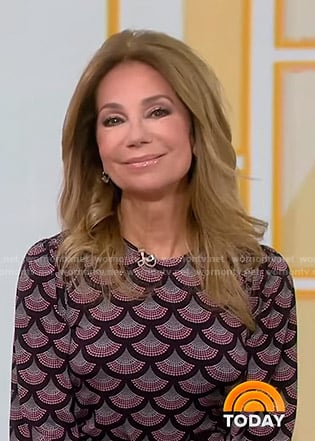 Kathie's dotted fan print dress on Today