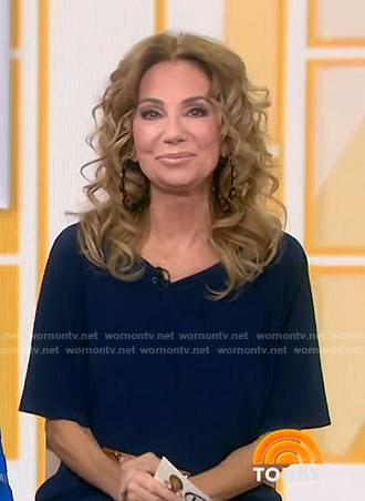Kathie's navy short sleeve jumpsuit on Today