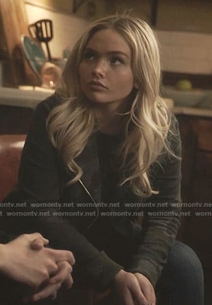 Lauren's camo moto jacket on The Gifted