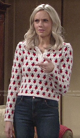 Abby's ladybug sweater on The Young and the Restless