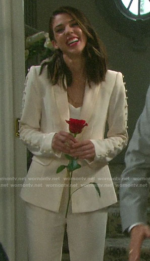 Abigail's wedding suit on Days of our Lives