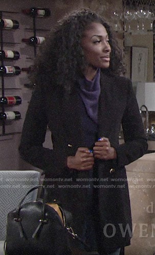 Ana's black coat on The Young and the Restless