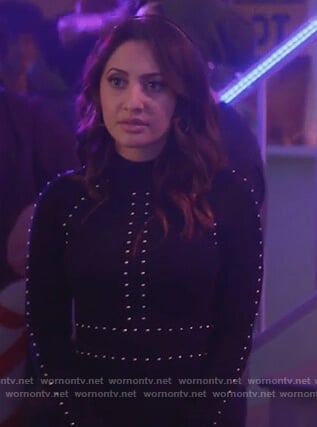 Ana's black studded dress on Grown-ish