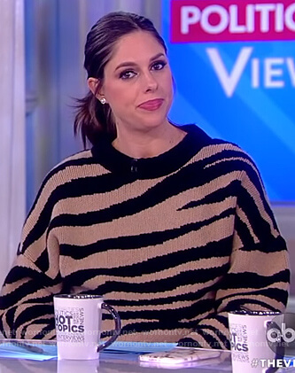 Abby's brown zebra stripe sweater on The View