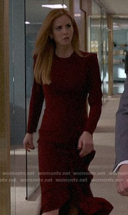 Donna's red long sleeved dress on Suits
