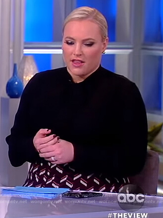 Meghan's geometric print midi skirt on The View