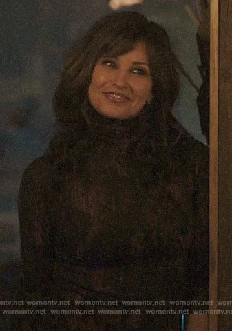 Gladys's snake print turtleneck on Riverdale