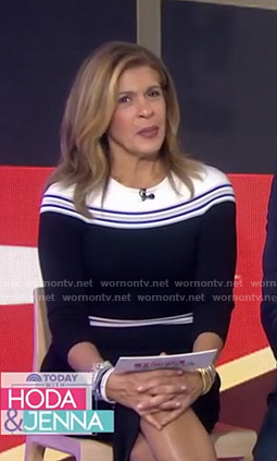 Hoda's black striped dress on Today