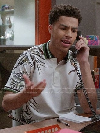 Junior's tropical print polo shirt on Black-ish
