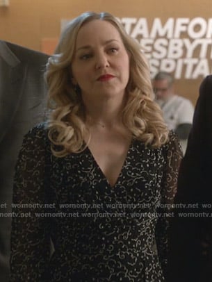 Marissa's ribbon print wrap dress on Bull