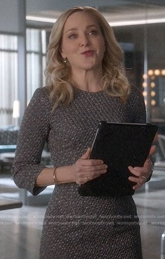 Marissa's textured sheath dress on Bull