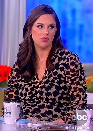 Abby's printed ruched dress on The View