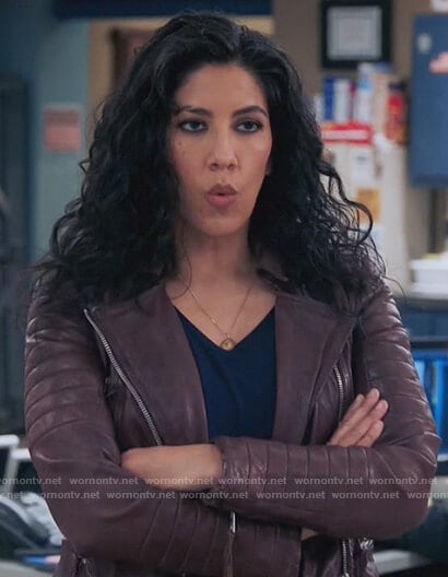 Rosa's burgundy leather jacket on Brooklyn Nine-Nine